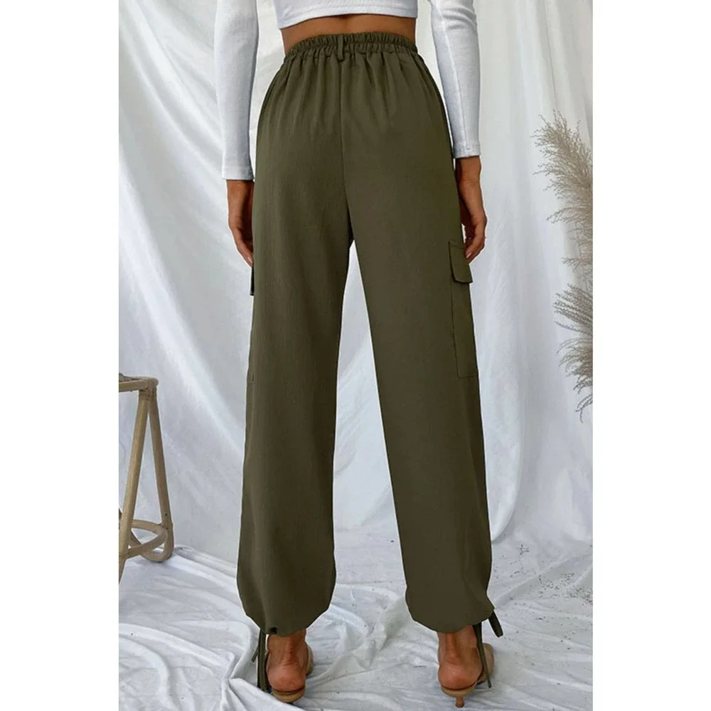 Drawstring Ankle Cargo Pants - Picture 3 of 4